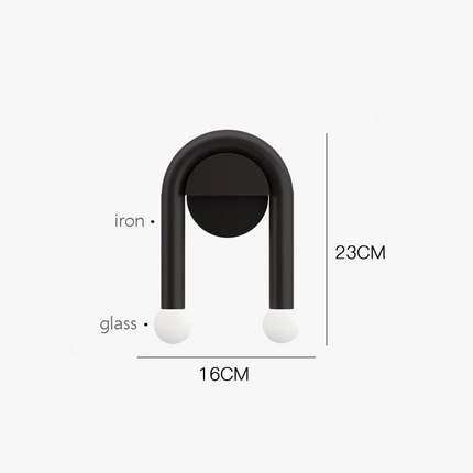 Applique murale LED nordique moderne en forme de U pour intérieur — LZ4X9D7