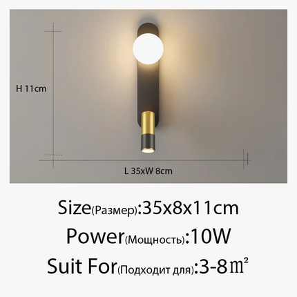 Applique murale LED moderne en bois pour éclairage intérieur — LZ4X9T2