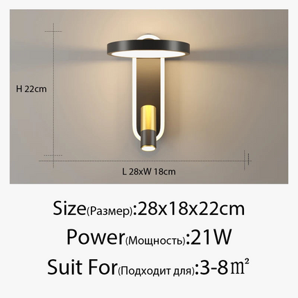 Applique murale LED moderne en bois pour éclairage intérieur — LZ4X9T2
