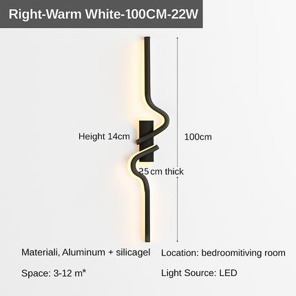 Applique murale LED au design moderne et élégant pour intérieur — LZ4X9T