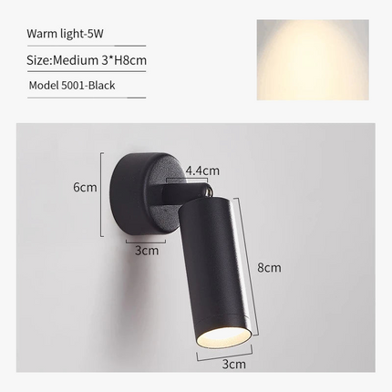 Applique murale LED rotative au design moderne pour intérieur — LZ4T9XQ