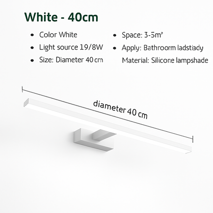 Applique murale LED aluminium trois couleurs pour maquillage moderne — LZ4X9T