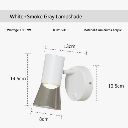 Applique murale LED moderne avec interrupteur et lampe de chevet intégrée — LZ4X9T