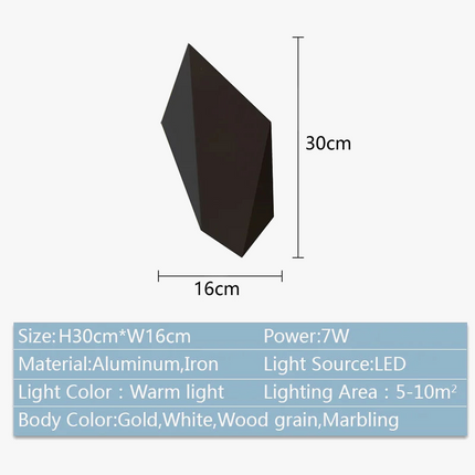Applique murale LED style nordique imitation pierre et bois pour hôtel — LZ4Q7M2