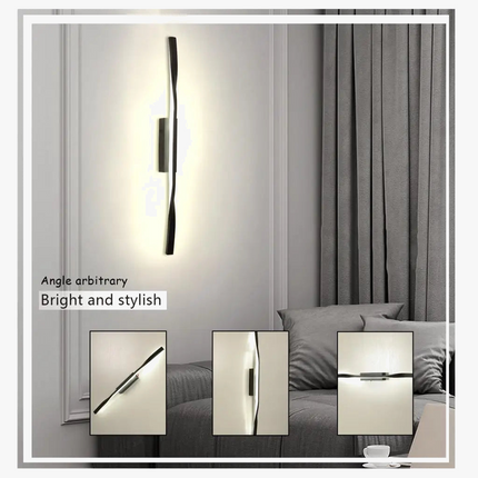 applique murale led nordique à longue bande pour éclairage intérieur