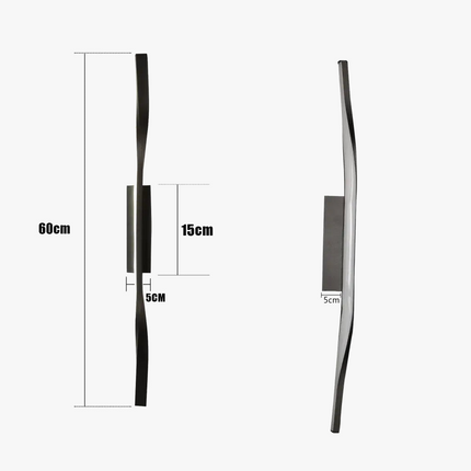 applique murale led nordique à longue bande pour éclairage intérieur