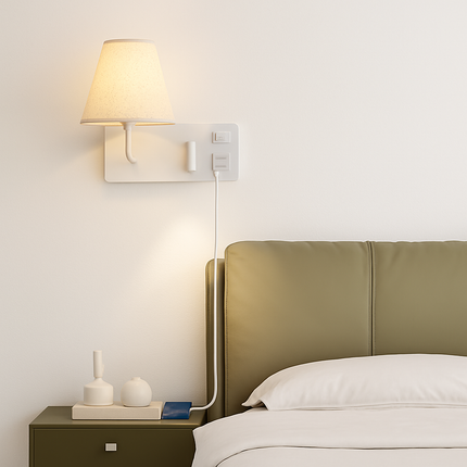 Applique murale LED moderne style nordique avec interrupteur USB — LZ4QJ7M