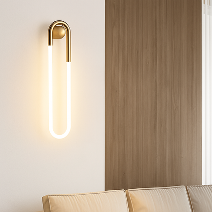 Applique murale ovale LED en métal et acrylique décoratif — LZ4X9T2