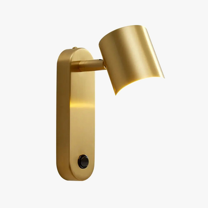 Applique murale LED pivotante en laiton avec interrupteur pour lecture — LZ4X9J2
