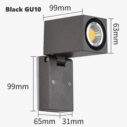 Applique murale LED extérieure pliante étanche IP65 GU10 5W pour jardin et porche — LZ4X9Q2