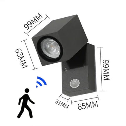 Applique murale LED extérieure pliante étanche IP65 GU10 5W pour jardin et porche — LZ4X9Q2