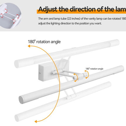 Applique murale LED étanche à angle réglable pour miroir moderne — LZ4X9P2