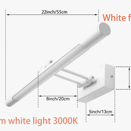 Applique murale LED étanche à angle réglable pour miroir moderne — LZ4X9P2