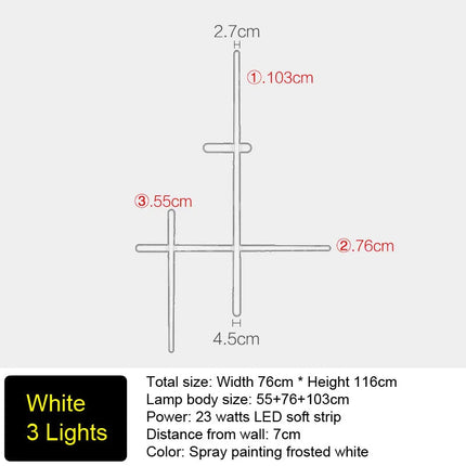 Applique murale LED longue bande rétroéclairée style art déco — LZ4X9T
