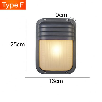 Applique murale LED vintage industrielle en verre étanche IP65 E27 — LZ4X9Q2