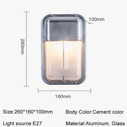Applique murale LED rétro en aluminium étanche pour intérieur et extérieur — LZ4P9XQ
