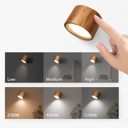 Applique murale LED rechargeable avec télécommande tactile intégrée — LZ4X9Q2