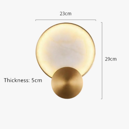Applique murale LED ronde en marbre naturel au design moderne intérieur — LZ4X9T2