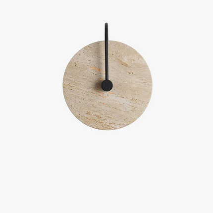 Applique murale LED ronde en pierre et métal noir pour escaliers d'hôtel boutique — LZ4N7Q2