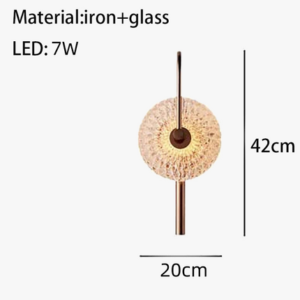 Applique murale LED ronde en verre pour ambiance lumineuse — LZ4X9T2