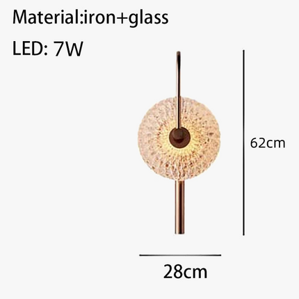 Applique murale ronde en verre avec éclairage LED pour ambiance cosy — LZ4X9P2