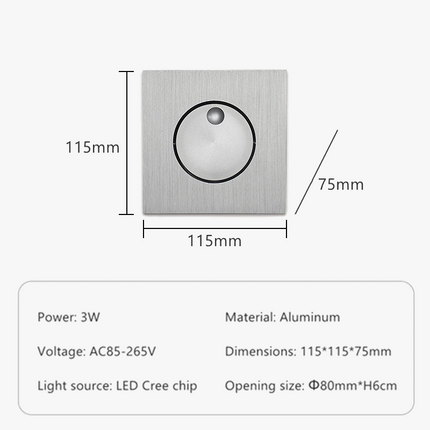 applique murale led rotative à 360 degrés avec interrupteur pliable