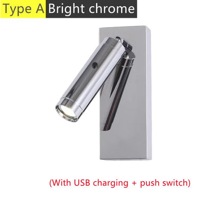 Applique murale LED rotative avec interrupteur et port USB intégré — LZ4X9Q2