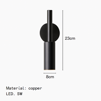 Applique murale LED rotative avec réglage de température — LZ4X9Q7