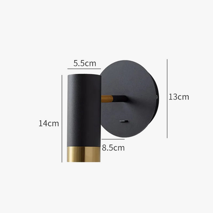 applique murale led rotative moderne avec éclairage intérieur réglable