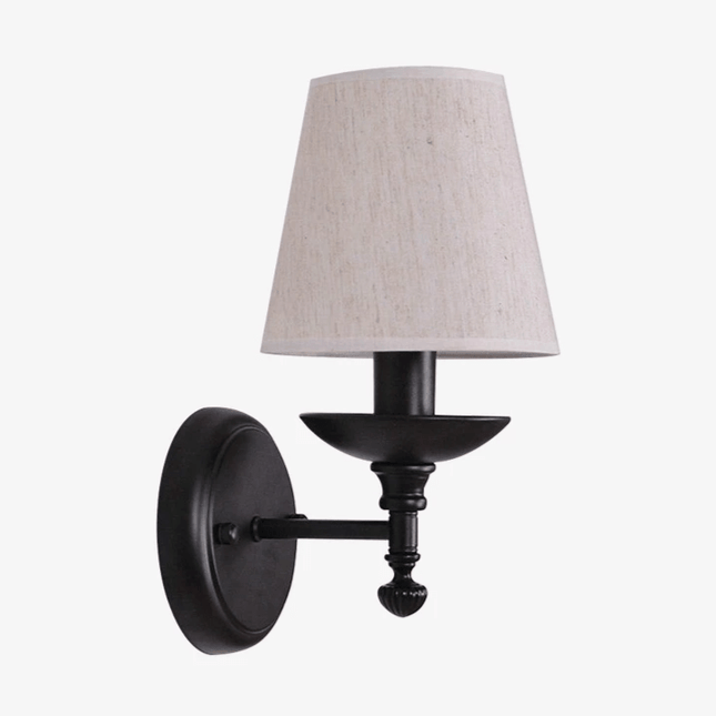 Applique murale LED rustique avec abat-jour en tissu — LZ4G7X9