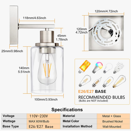 Applique murale LED étanche avec angle réglable pour salle de bain — LZ4X9TQ