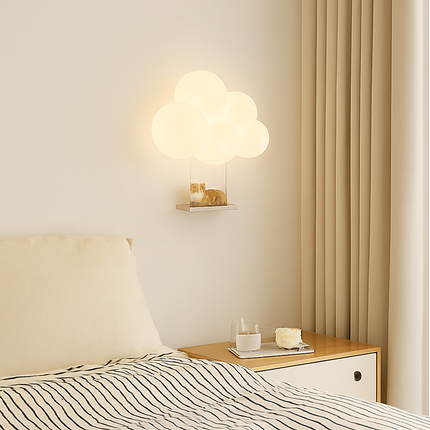 Applique murale LED enfant avec motifs singe, lapin et nuage — LZ4P9XQ