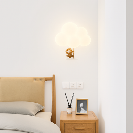 Applique murale LED enfant avec motifs singe, lapin et nuage — LZ4P9XQ