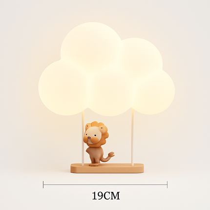 Applique murale LED enfant avec motifs singe, lapin et nuage — LZ4P9XQ
