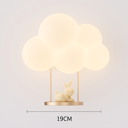 Applique murale LED enfant avec motifs singe, lapin et nuage — LZ4P9XQ