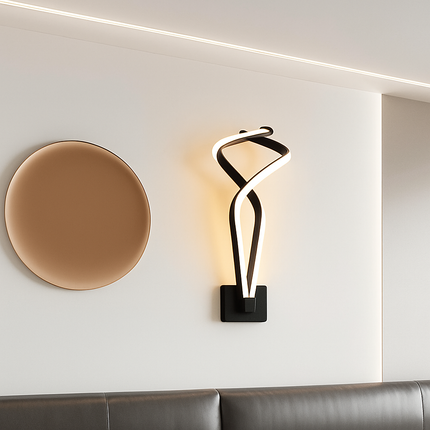 Applique murale LED design spirale en aluminium moderne — LZ4XJ7