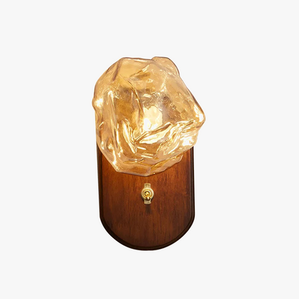 applique murale led style moderne avec interrupteur en bois