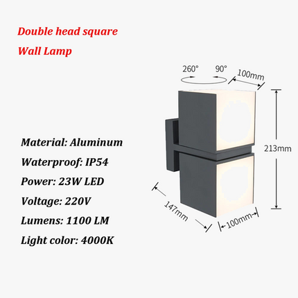Applique murale LED étanche pour éclairage extérieur jardin et allée — LZ4Q9T2