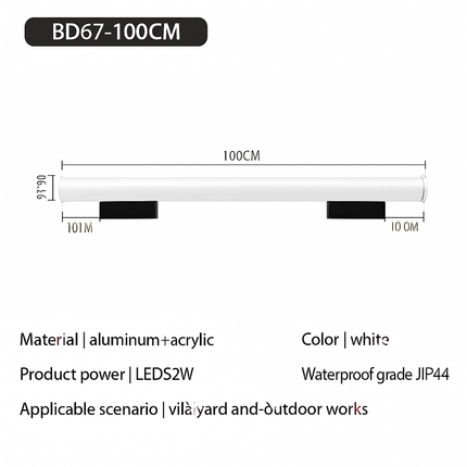 Applique murale LED étanche pour éclairage intérieur moderne — LZ4X9P2