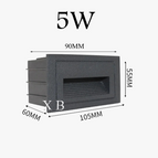5W 105MM Noir / Blanc chaud AC85-265V