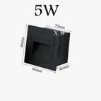 5W 105MM Noir / Blanc chaud DC12V