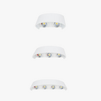 Lumière blanche 4000K / Noir / 2W (2 têtes)|Étanche