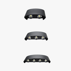 Lumière blanche 4000K / Noir / 4W (4 têtes)|Étanche