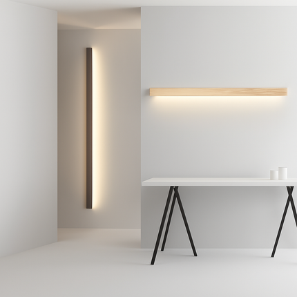 Applique murale LED longue en bois naturel — LZ4X9P2