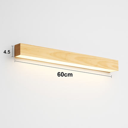Applique murale LED longue en bois naturel — LZ4X9P2