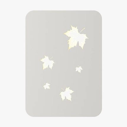 applique murale métallique à intensité variable avec feuilles d'érable
