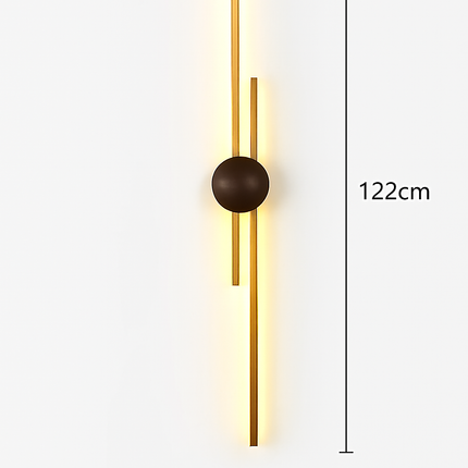 Applique murale minimaliste en laiton avec éclairage LED d’ambiance — LZ4X9P2