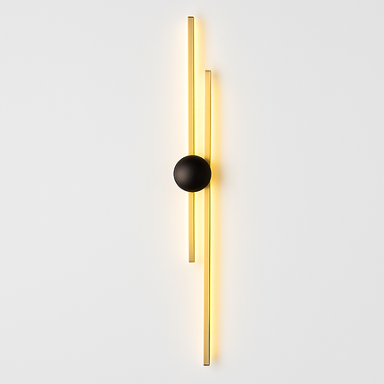 Applique murale minimaliste en laiton avec éclairage LED d’ambiance — LZ4X9P2
