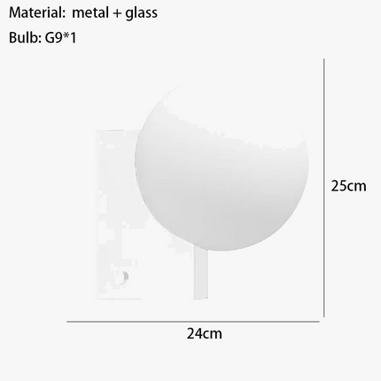 Applique murale en métal avec ampoule en verre au design minimaliste — LZ4X9P