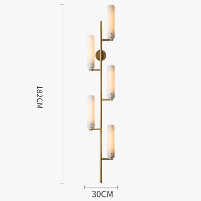 applique murale moderne art déco en cuivre doré  lampe LED décorative